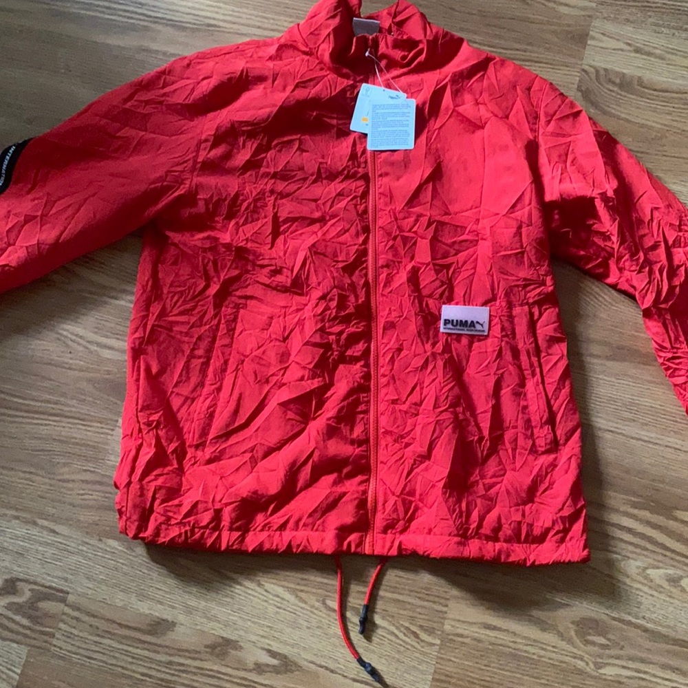 BNWT PUMA red black & white jacket. Men sizes Small & Med